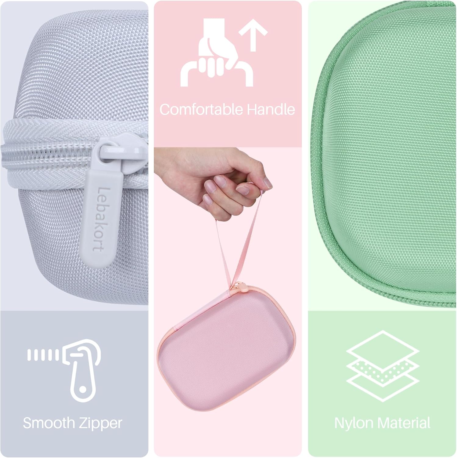 Detalle de Lebakort Hart Schutz Hülle Etui für Fujifilm INSTAX Mini Link 3 / Mini Link 2 / Smartphone Printer – Sage Green