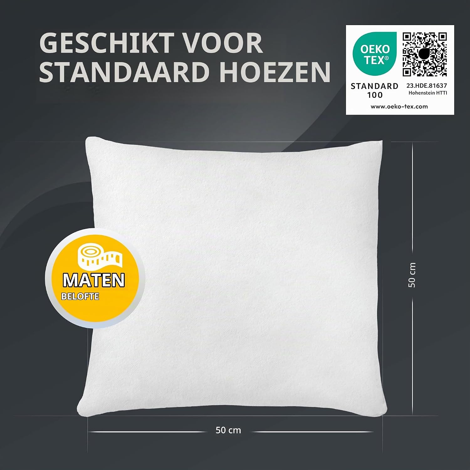 Detalle de LILENO HOME binnenkussens 50 x 50 cm, set van 2, wasbaar op 40 °C