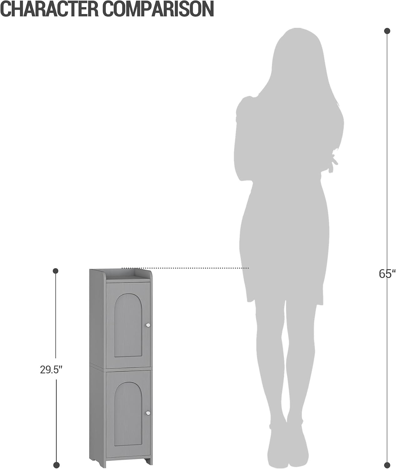 Detalle de Hzuaneri Bathroom Corner Storage Cabinet with 2 Doors