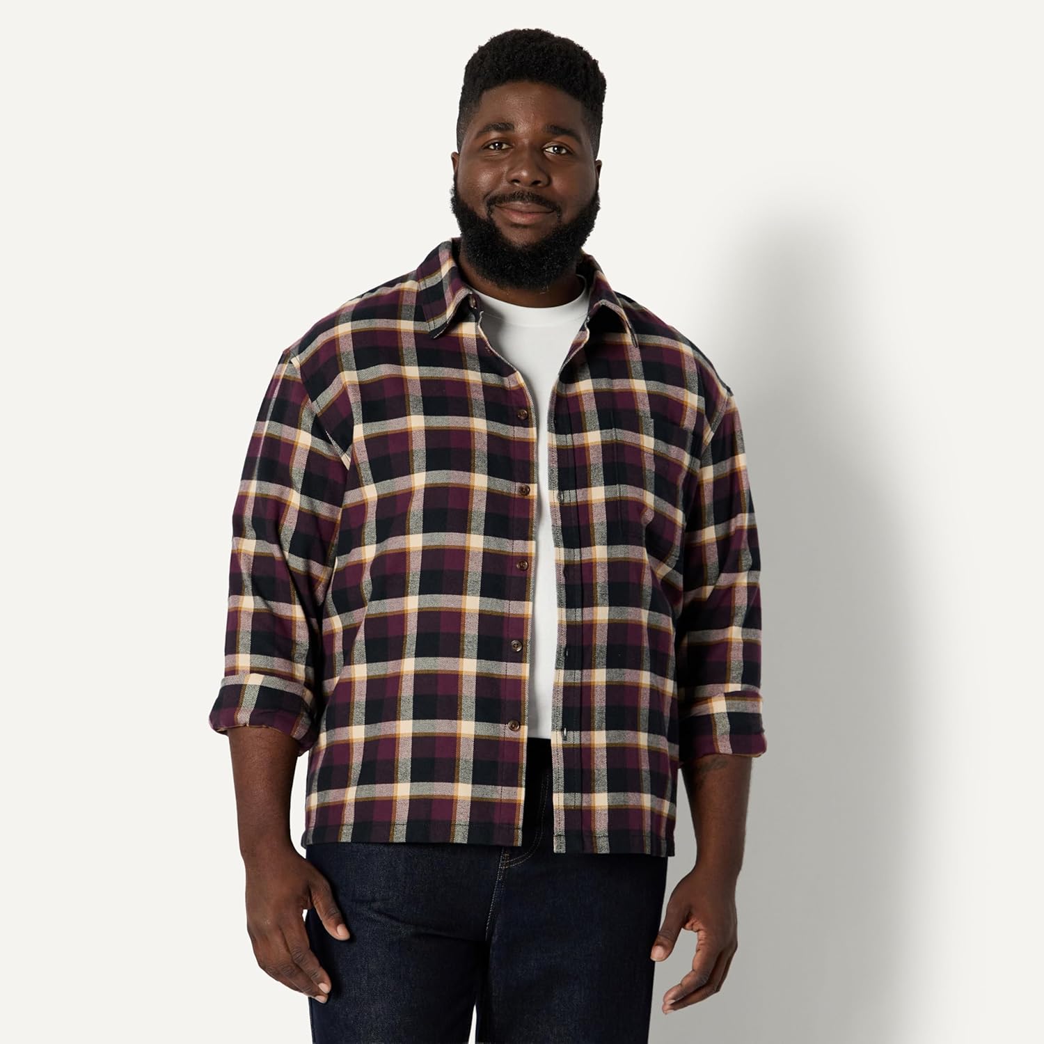 Thumbnail 5 de Amazon Essentials Herren Relaxed-Fit Flanellhemd mit langen Ärmeln
