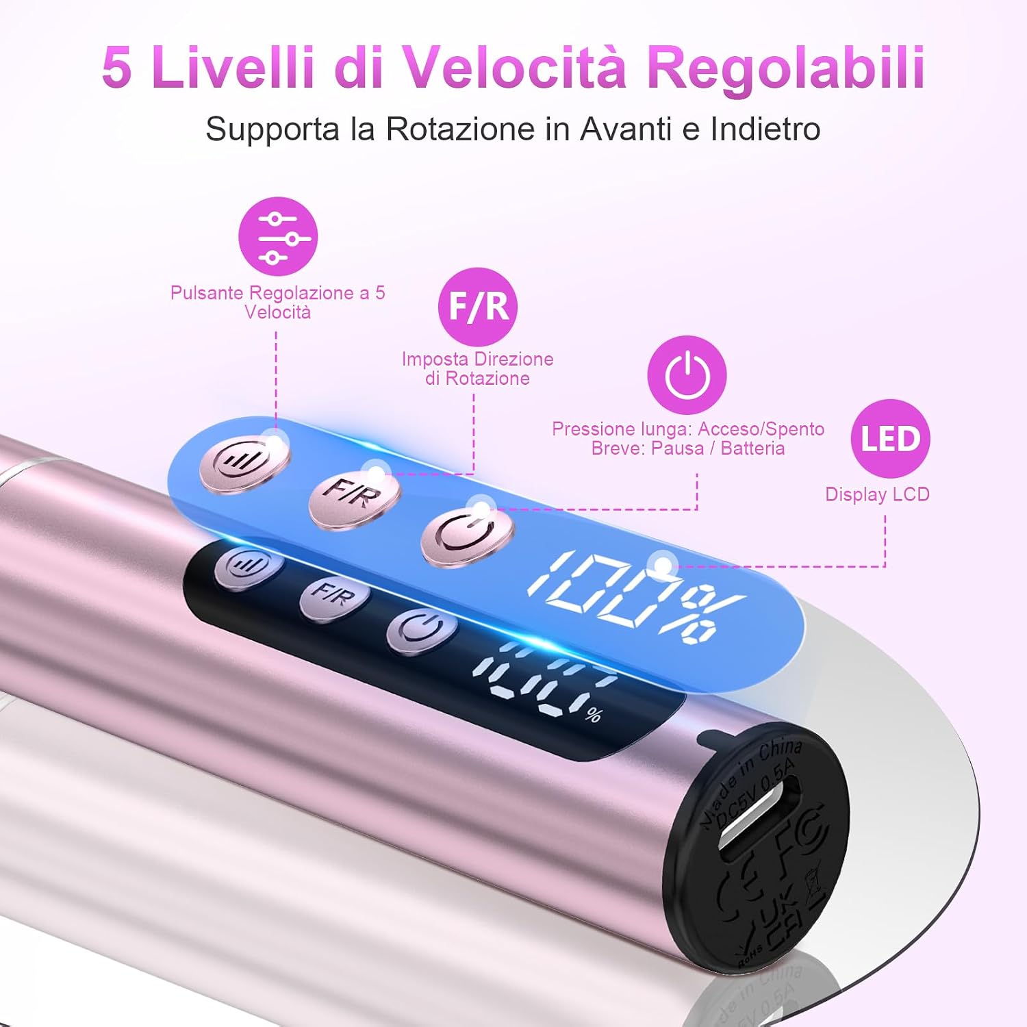 Thumbnail 3 de POFIBO Fresa per unghie 12 in 1 a 35.000 RPM