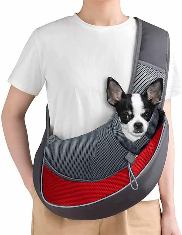 Pet sling carrier with hand free strap 45 x 13 x 28cm