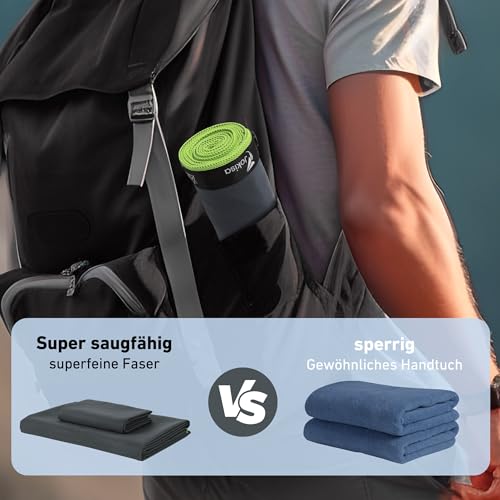 Thumbnail 2 de Jokisa Mikrofaser Handtuch-Set 2 Stück (180x90 cm + 100x50 cm) – Schnell trocknend, vielseitig einsetzbar
