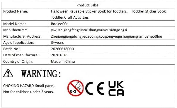 Thumbnail 6 de Tailano Bookss00a Reusable Halloween Sticker Books, 2-Pack with 89 PVC Stickers