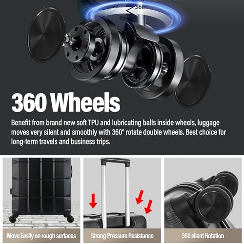Thumbnail 2 de ATX Luggage Medium Suitcase 65L with Built-in TSA Lock – 3.20kg, 4 Dual Spinner Wheels