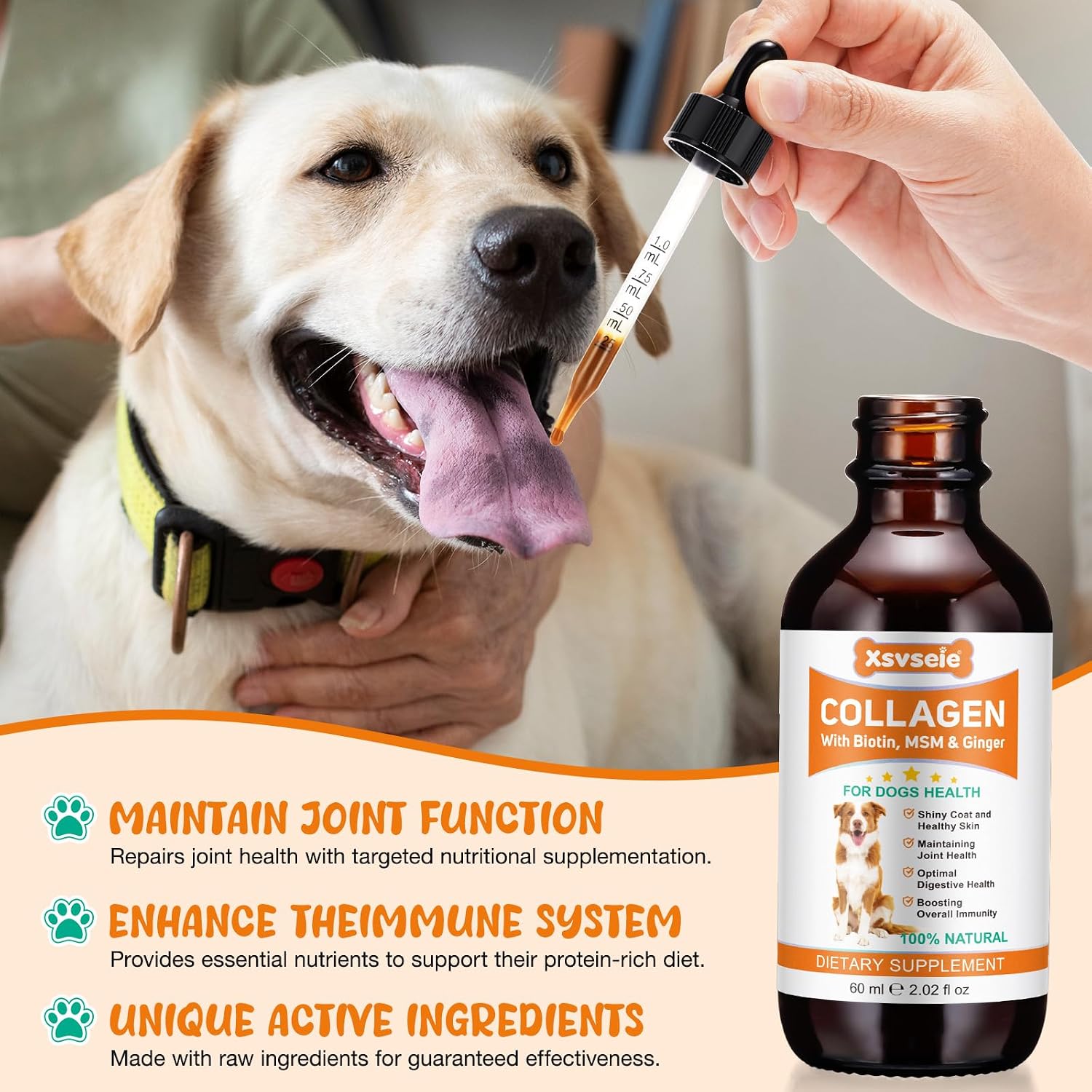 Detalle 2 de Colágeno Líquido para Perros 60ML