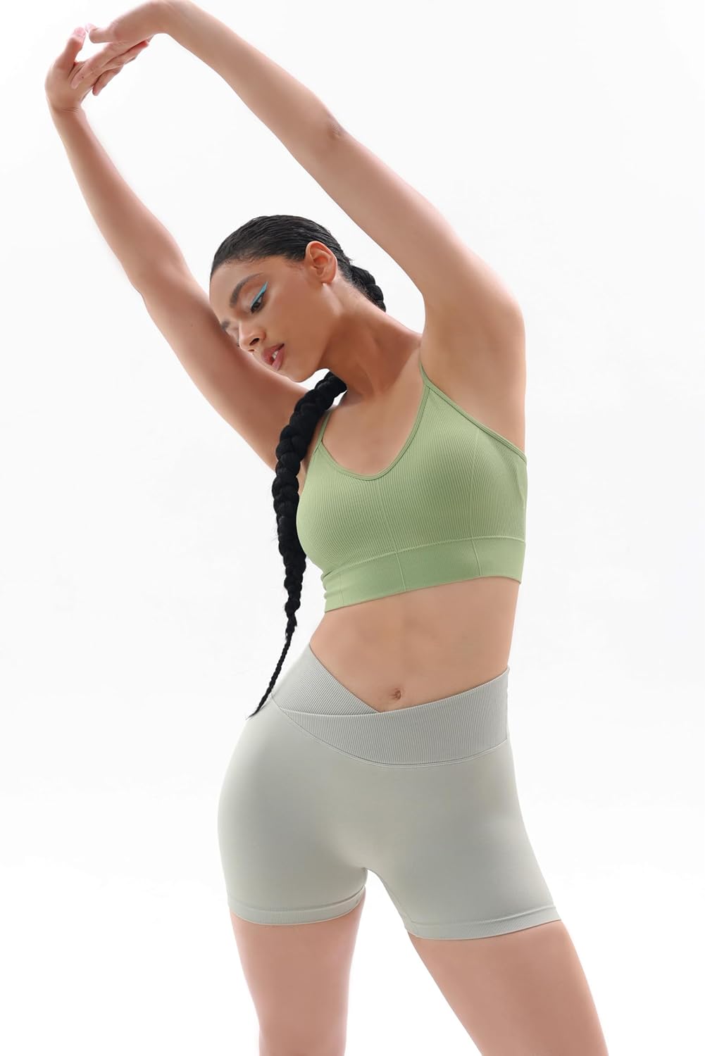 Thumbnail 1 de Vertvie Damen Gym Shorts V Cross Stretch Push Up – High Waist Shorts mit Booty Scrunch