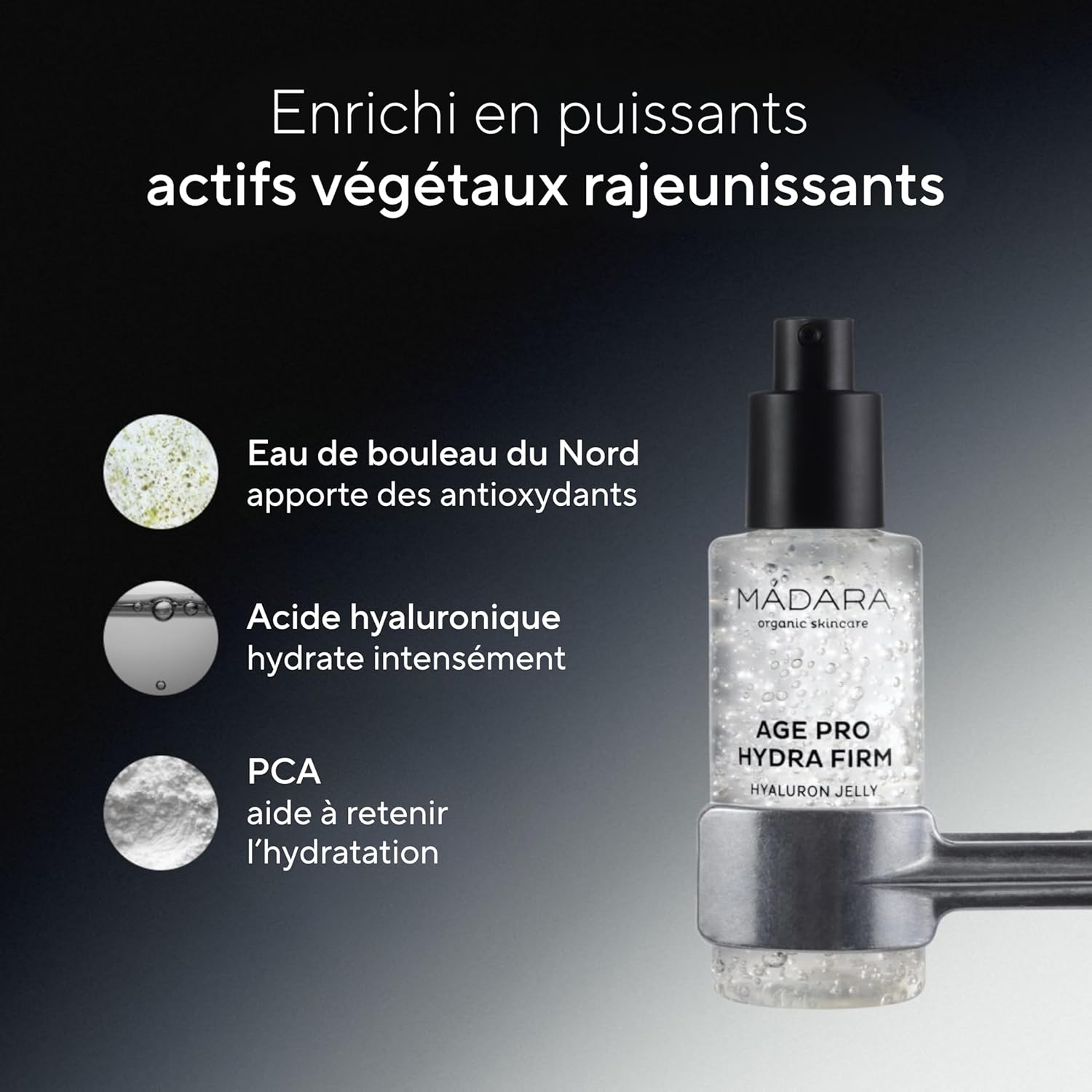Thumbnail 4 de MÁDARA AGE PRO Gel Hydra Firm 75 ml – Gel repulpant sans huile à l’acide hyaluronique et actifs botaniques