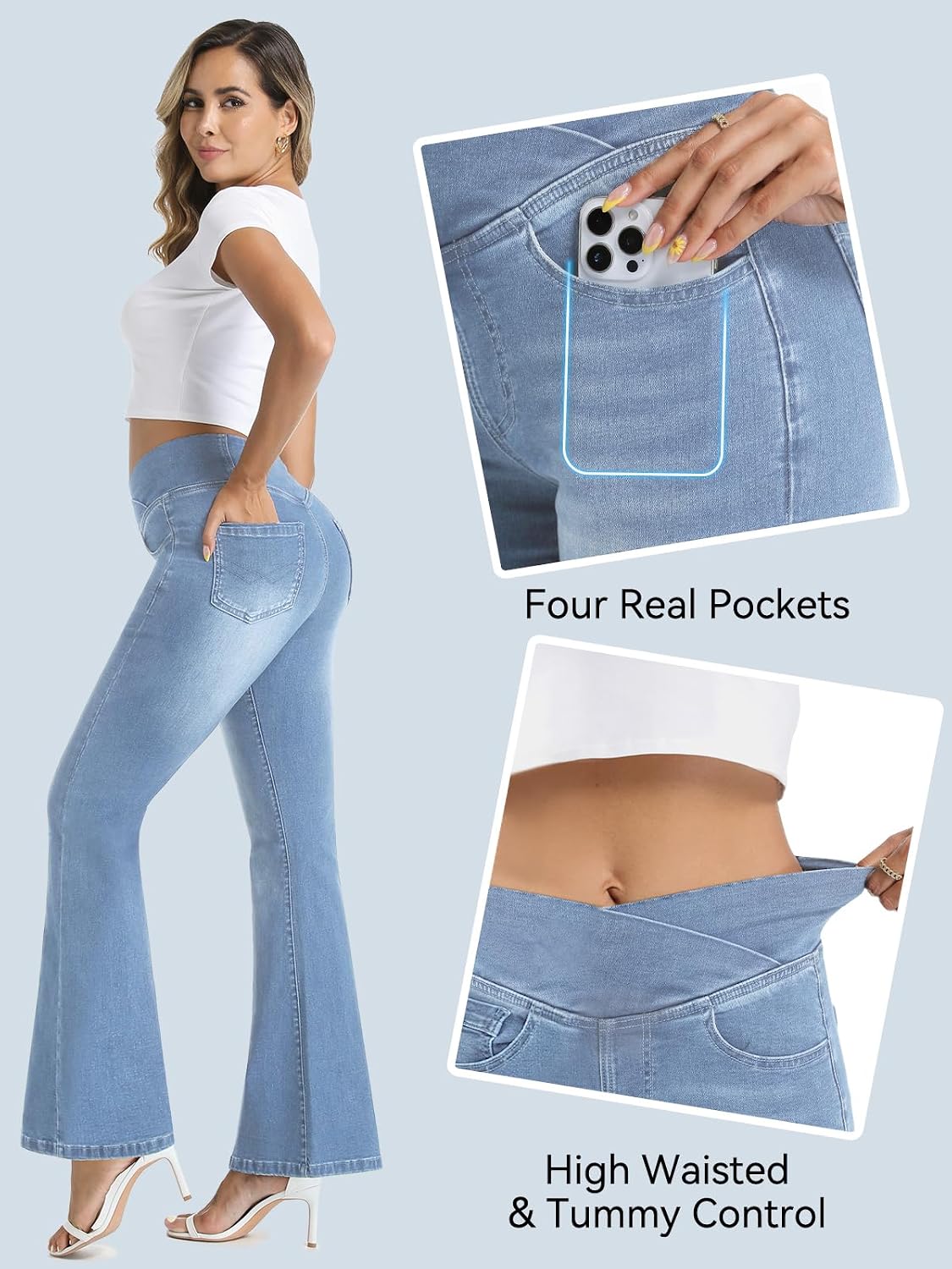 Detalle 2 de VX VONXURY Pull On Flare Jeans
