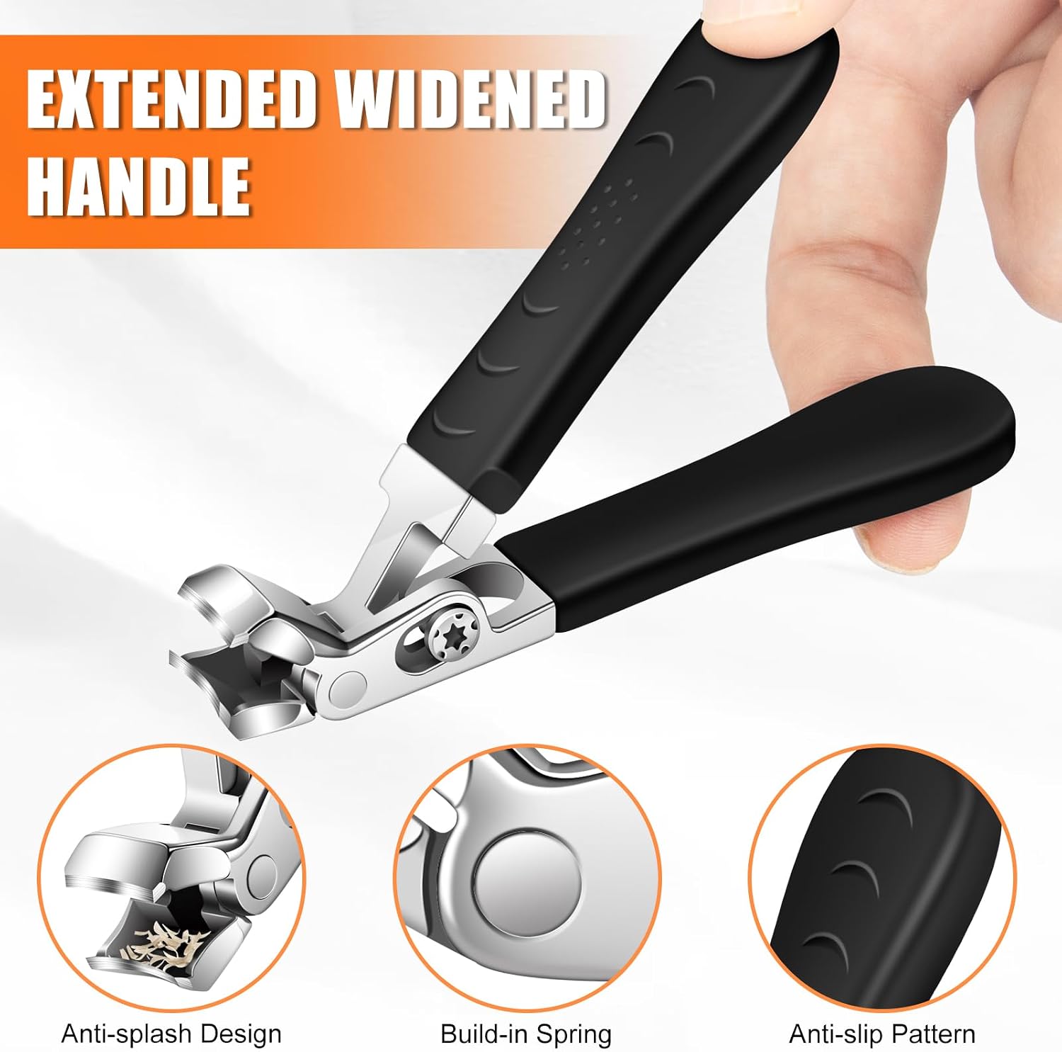 Thumbnail 3 de Toe Nail Clippers for Seniors Thick Nails with Angled Head – Ergonomic, Wide Jaw Opening and Catcher