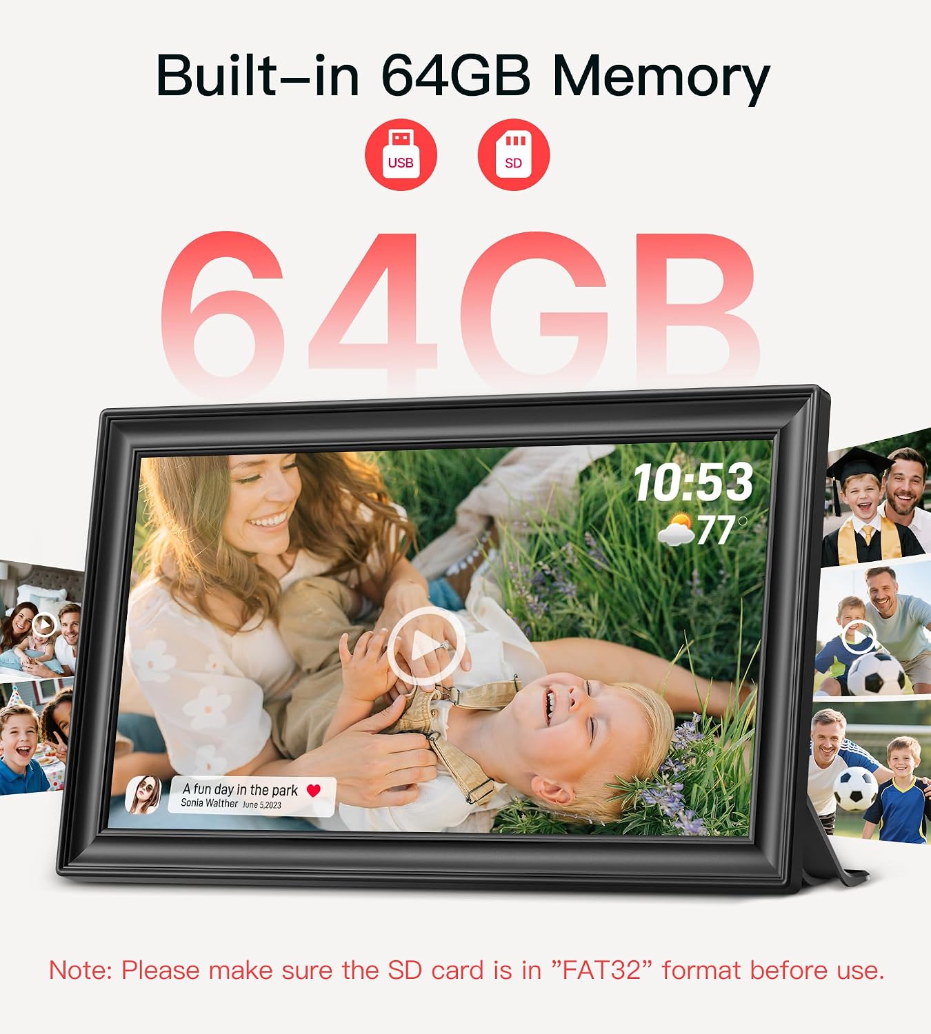 Detalle 1 de 64GB Frameo 15.6" Digital Picture Frame
