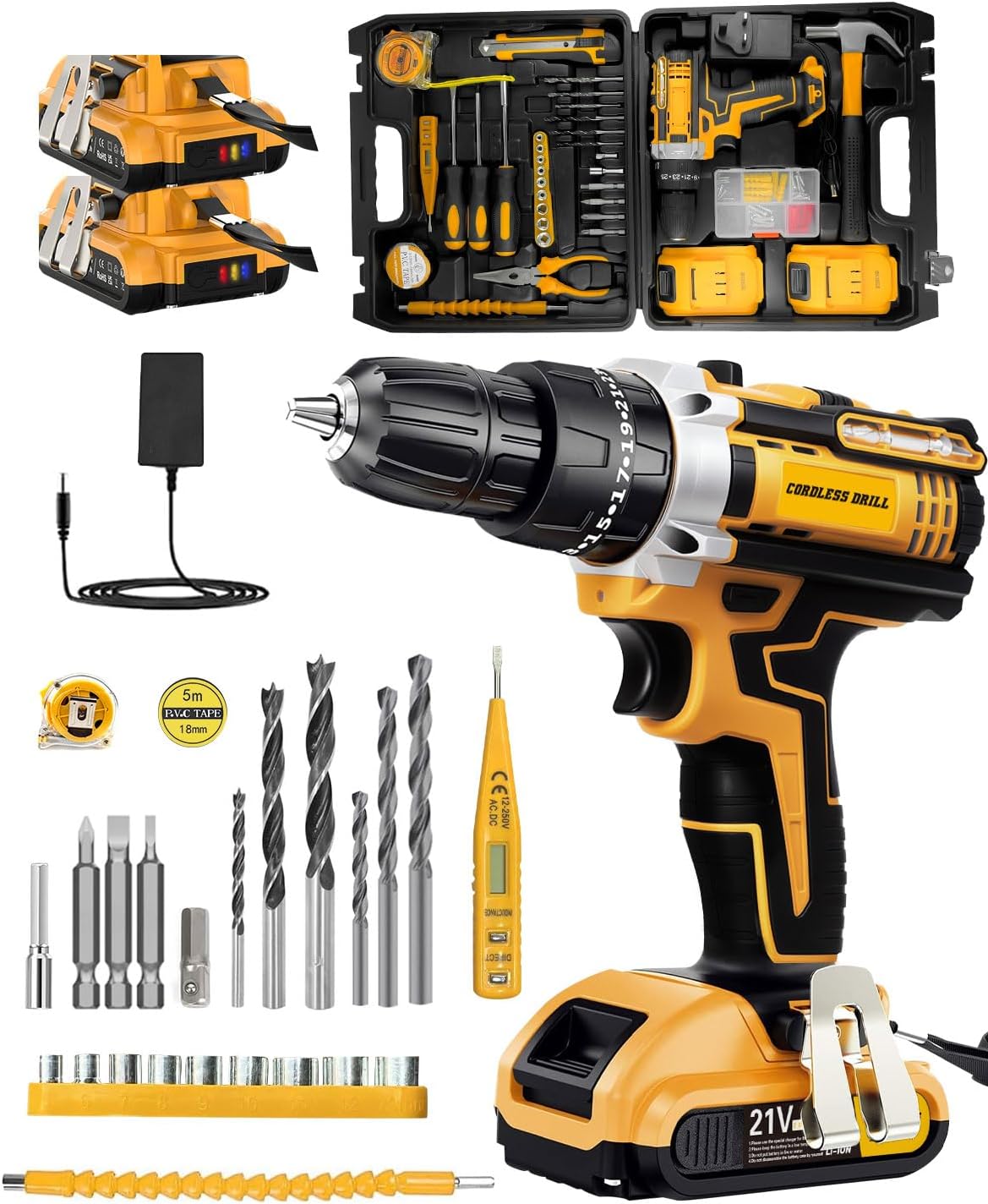 Detalle de Maxesla 21V 25+3 Torque Combi Drill kit