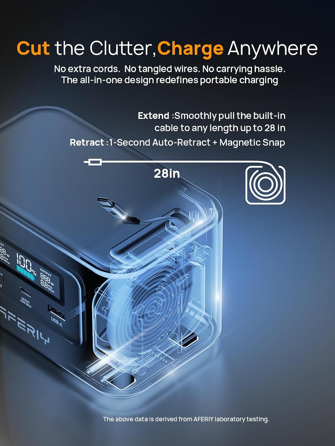 Detalle de AFERIY 31000mAh 100W Portable Power Station