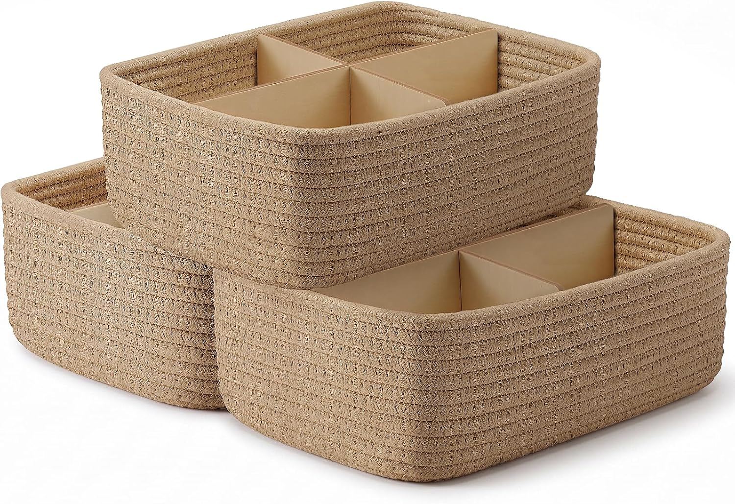 Detalle de Woven Storage Baskets, 11.8 x 7.8 x 3.8 in