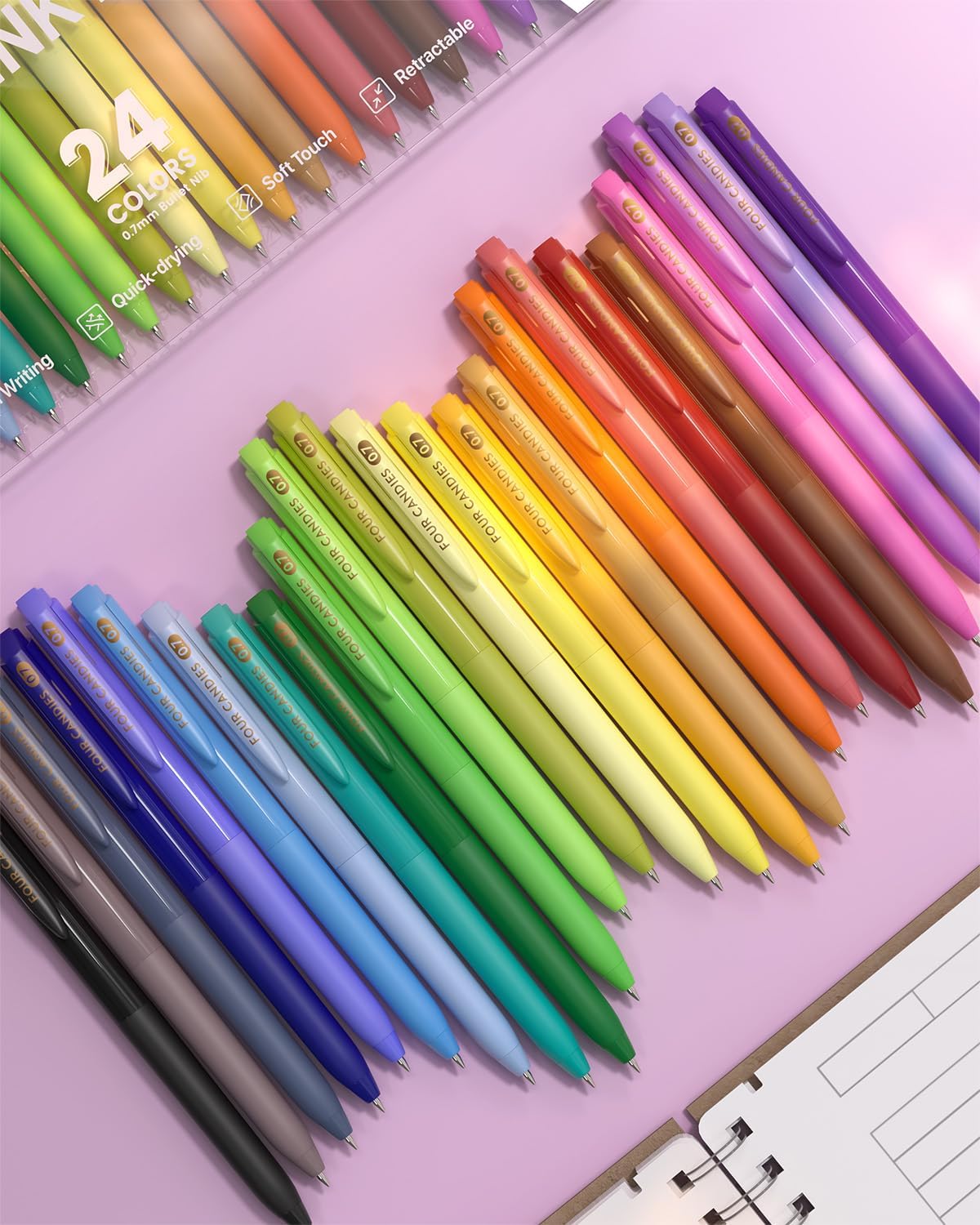 Detalle de Four Candies Colored Pens 0.7 mm