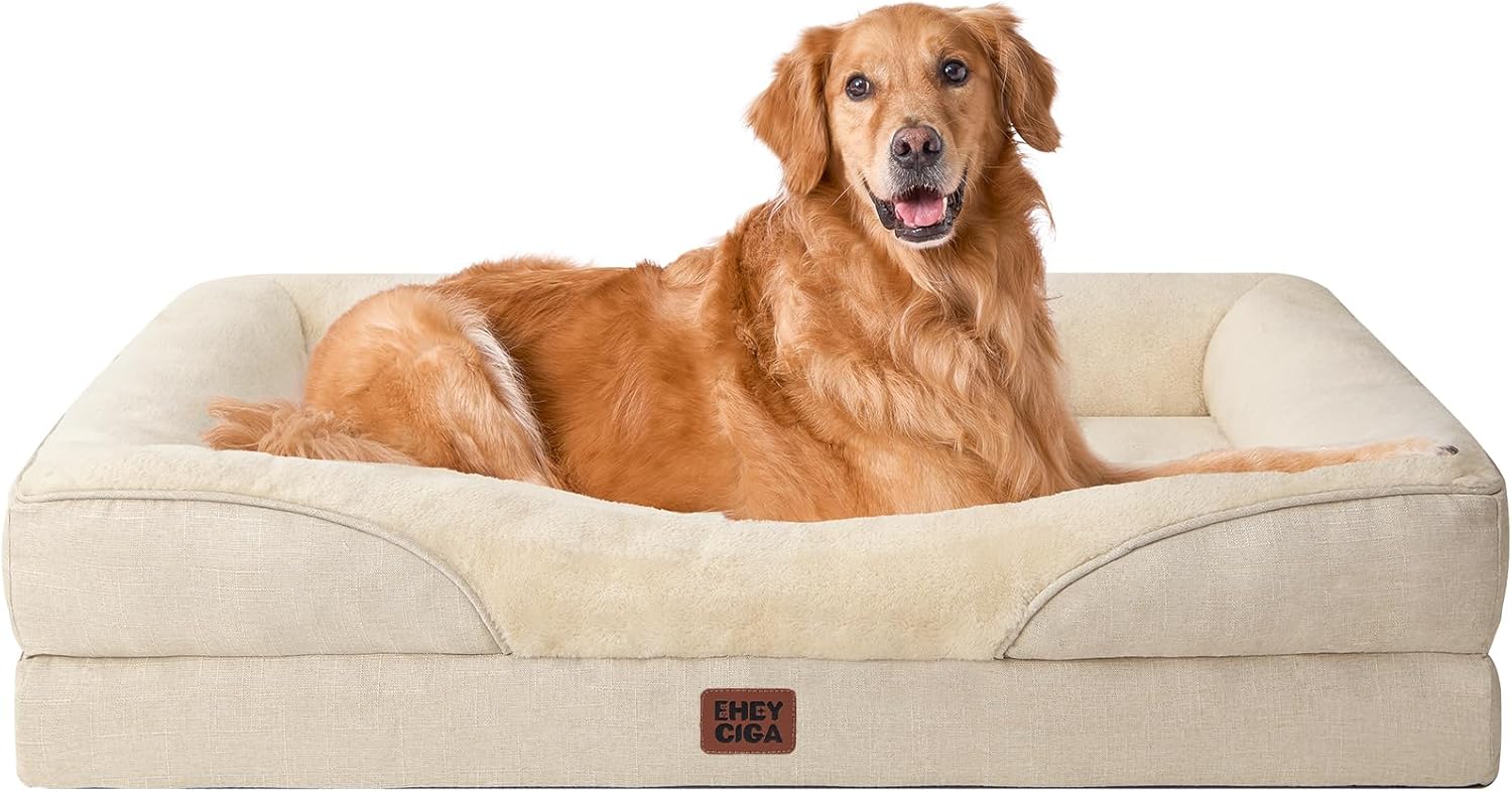 Detalle de EHEYCIGA Orthopädisches Hundebett 106.5×76×18.5cm
