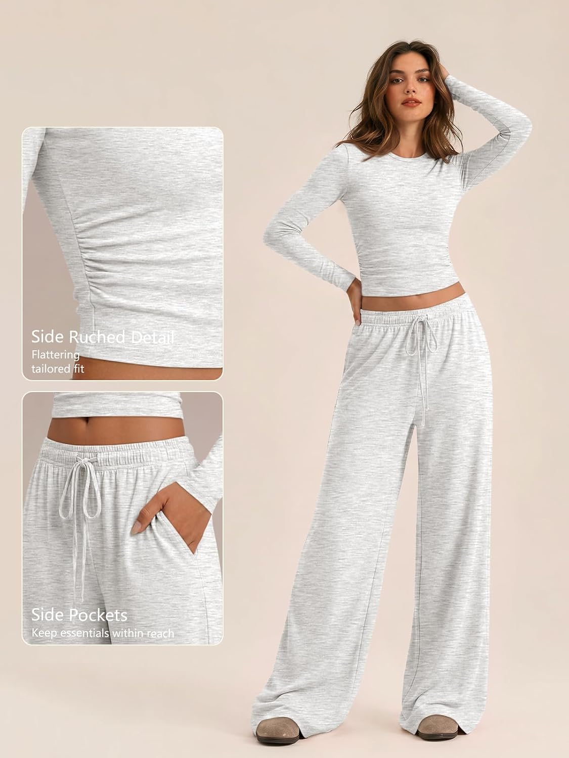 Thumbnail 4 de Trendy Queen Two-Piece Lounge Set 92% Polyester