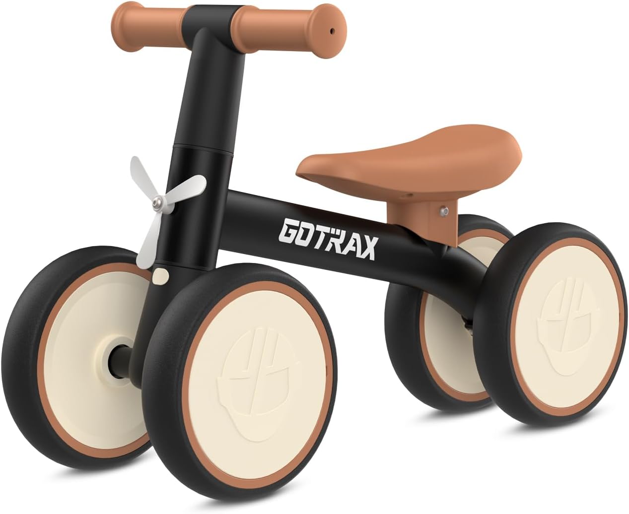 Gotrax Baby Balance Bike (1–2 Years) with 7" Silent Wheels, Soft Seat & Quick 2-Min Assembly (Black)