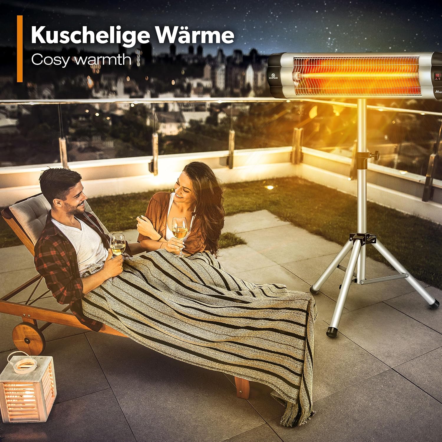 Thumbnail 6 de TRESKO THSL-001 infrarood terrasverwarmer 2500 W met afstandsbediening