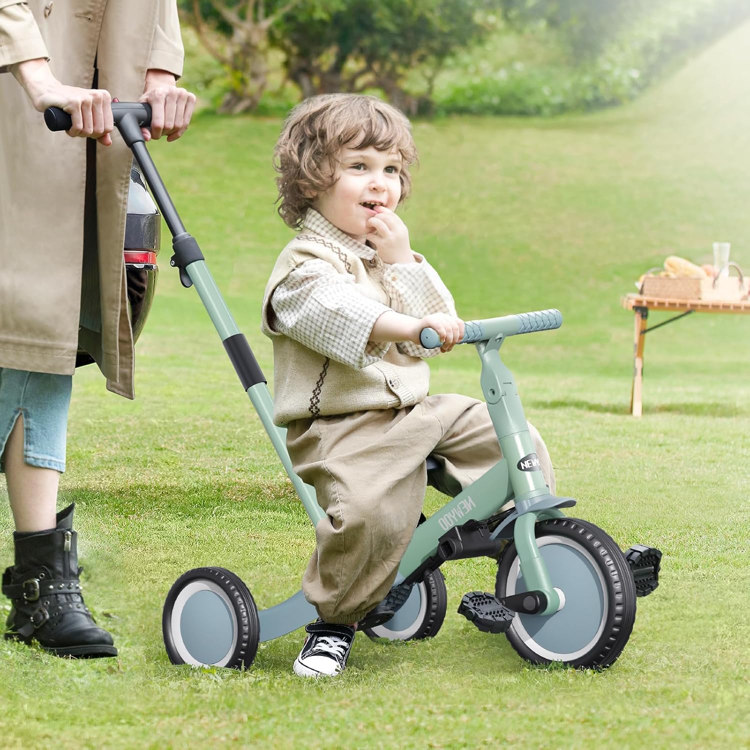 Thumbnail 4 de newyoo 5-in-1 Toddler Tricycle with Push Handle (TR007) for 1-3 Years