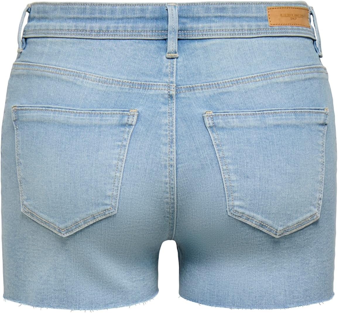Detalle de ONLY Jeans-Shorts ONLWAUW – Mittlere Taille, normal geschnitten, Denim