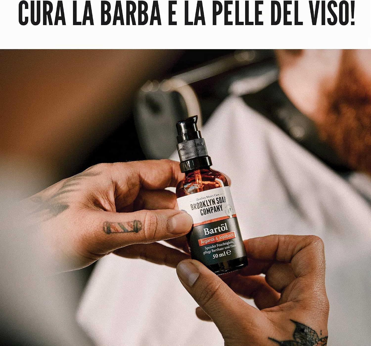 Detalle de Brooklyn Soap Company Olio da Barba – 50 ml