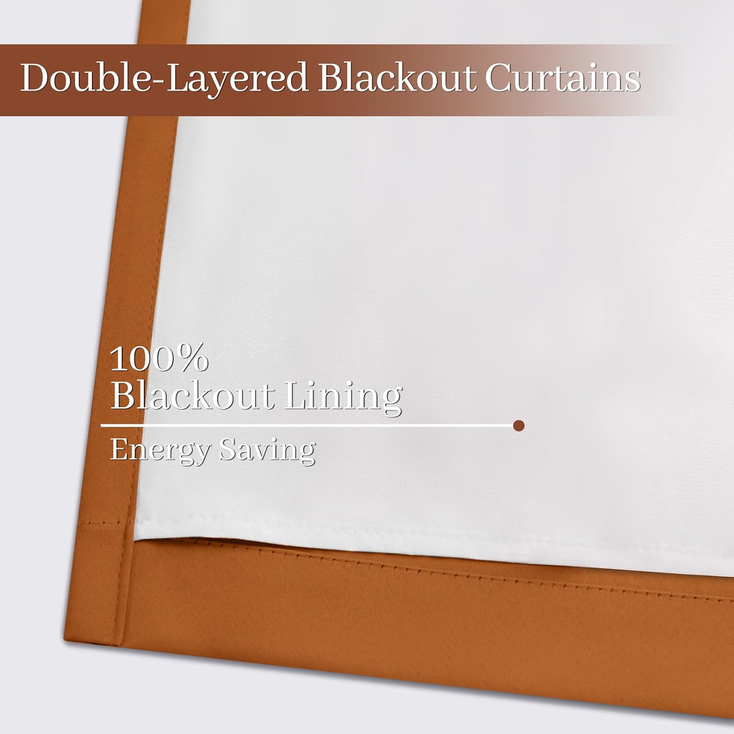 Detalle 2 de Yakamok Room Darkening 100% Blackout Curtains (Set of 2) 52" x 84" with Grommets