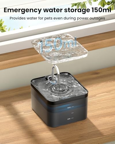 Thumbnail 7 de PawPoll Fontaine à Eau pour Chat 2,2L – Silencieuse, Filtration Quadruple et LED