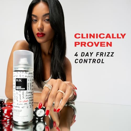 Thumbnail 7 de IGK Good Behavior Spirulina Protein Smoothing Spray: Heat Protectant for Frizz Control