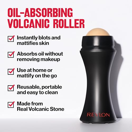 Detalle 2 de Revlon Oil-Absorbing Volcanic Face Roller, Black, 1 Count