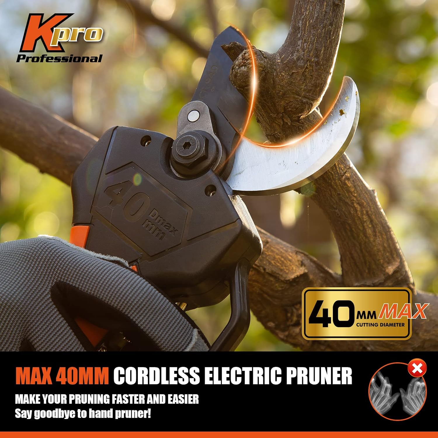 Detalle 2 de Kebtek KT940 Cordless Pruner 40mm