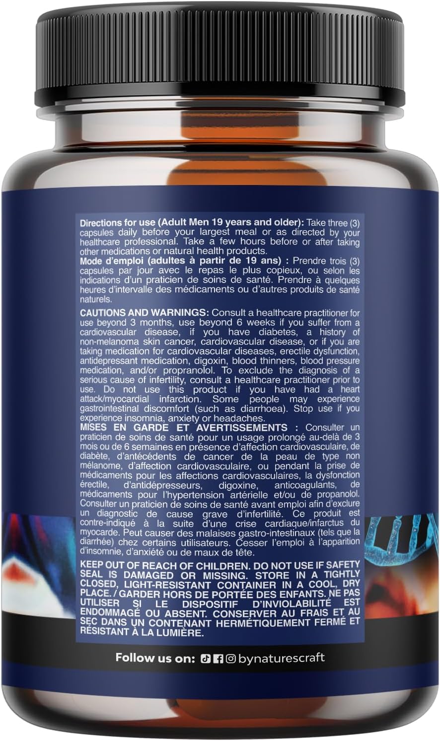 Detalle 2 de Natures Craft LE Male Pre-Conception Supplement, 180 Capsules with CoQ10 & Maca