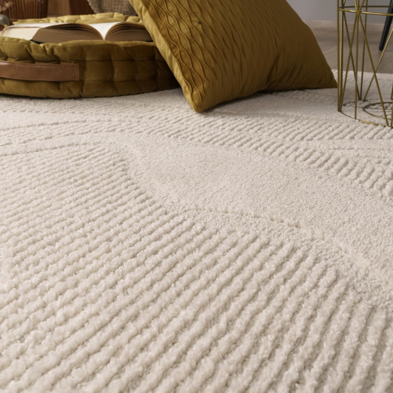 Detalle de Paco Home Tapis 120x160 cm Tapis à Poils Courts