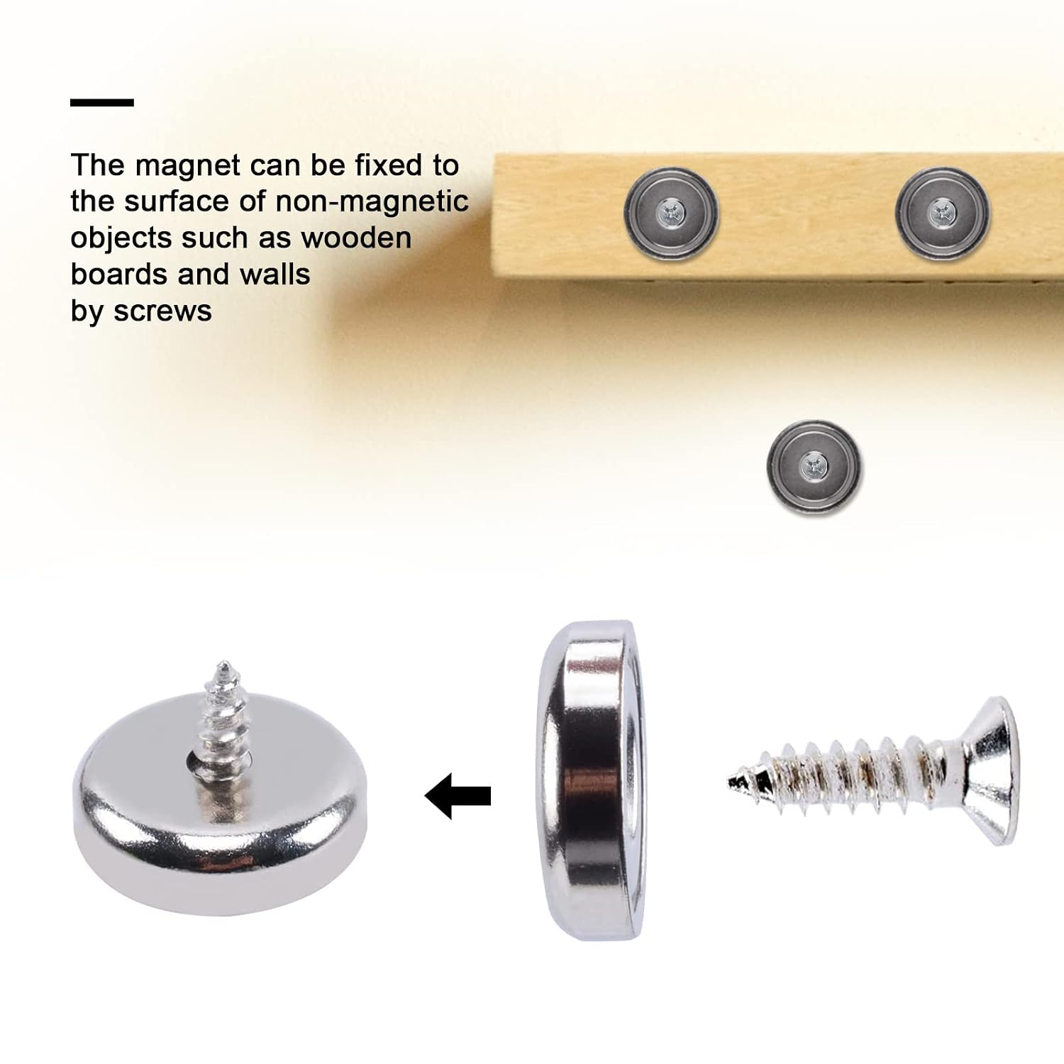 Detalle 1 de Keukenket Neodymium Cup Magnets D36-12P