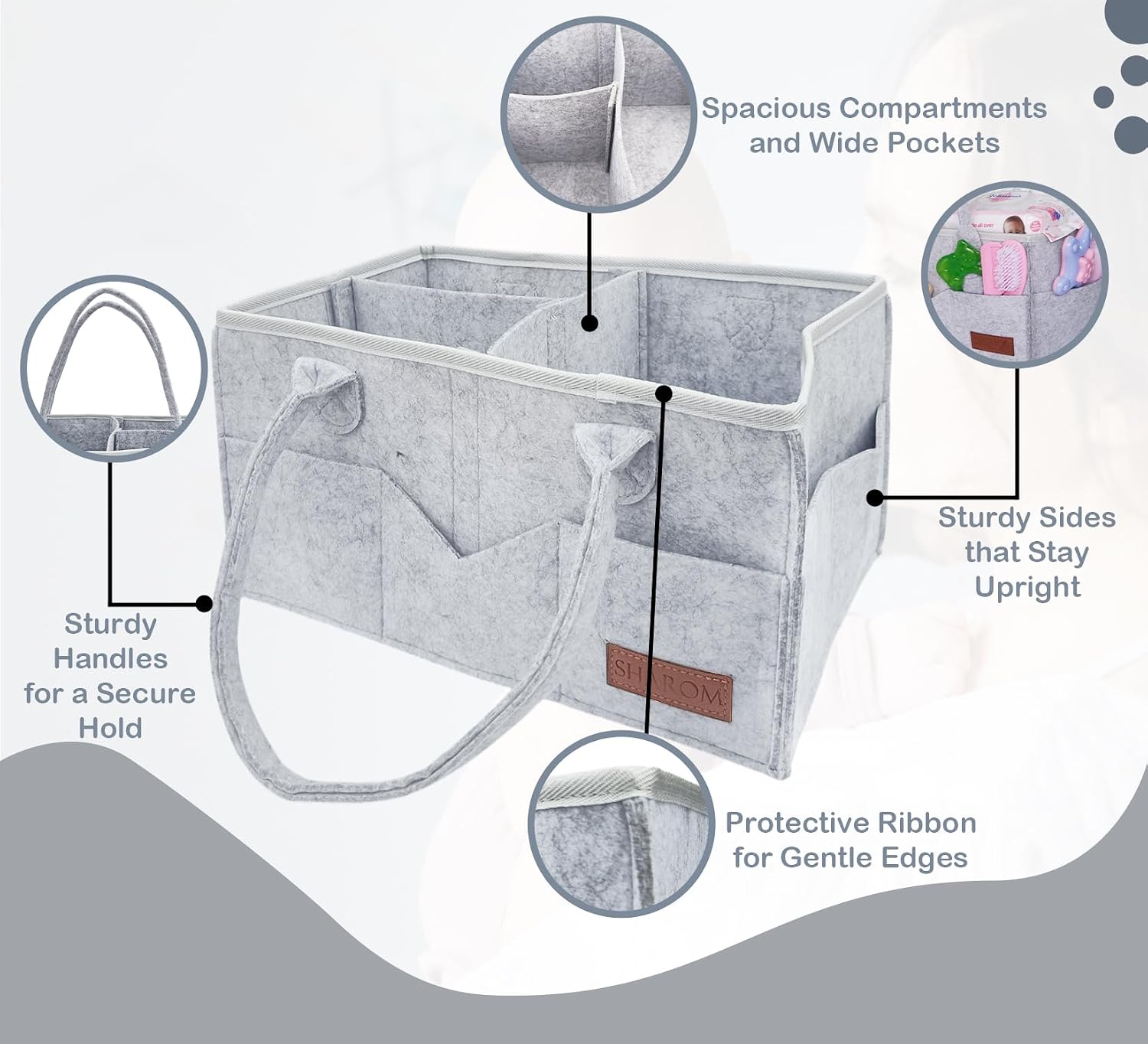 Detalle 2 de Essential Baby Caddy for Newborns Diaper Organiser
