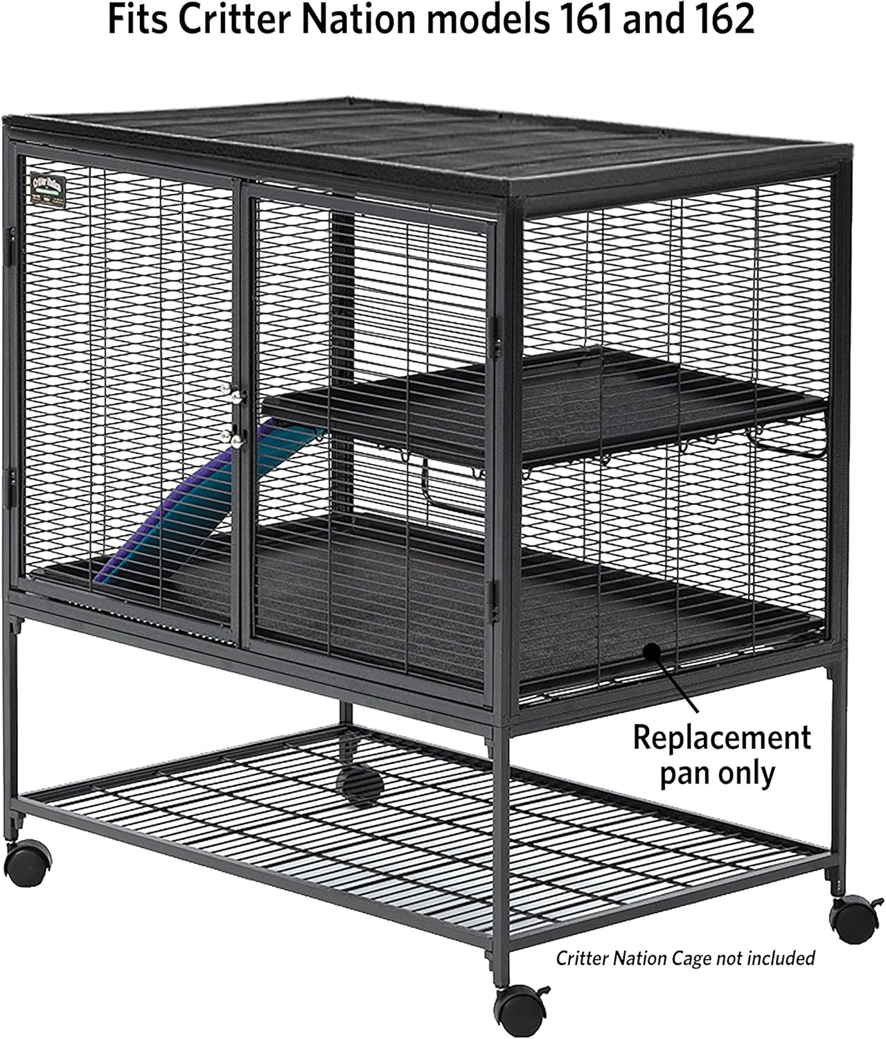 Thumbnail 4 de MidWest Homes for Pets 142PAN : poêle de rechange anti-fuites pour cage de chat (compatible modèles indiqués)