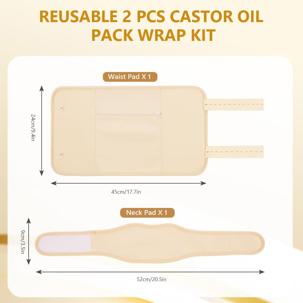 Detalle 2 de AOOWU Castor Oil Pack 2PCS wrap