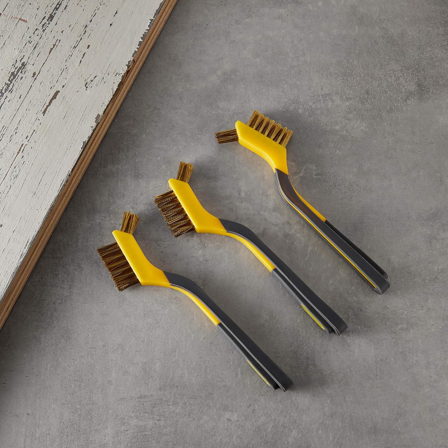 Thumbnail 3 de Amazon Basics Lot de 3 mini brosses en laiton avec prise en main douce 12,7 mm