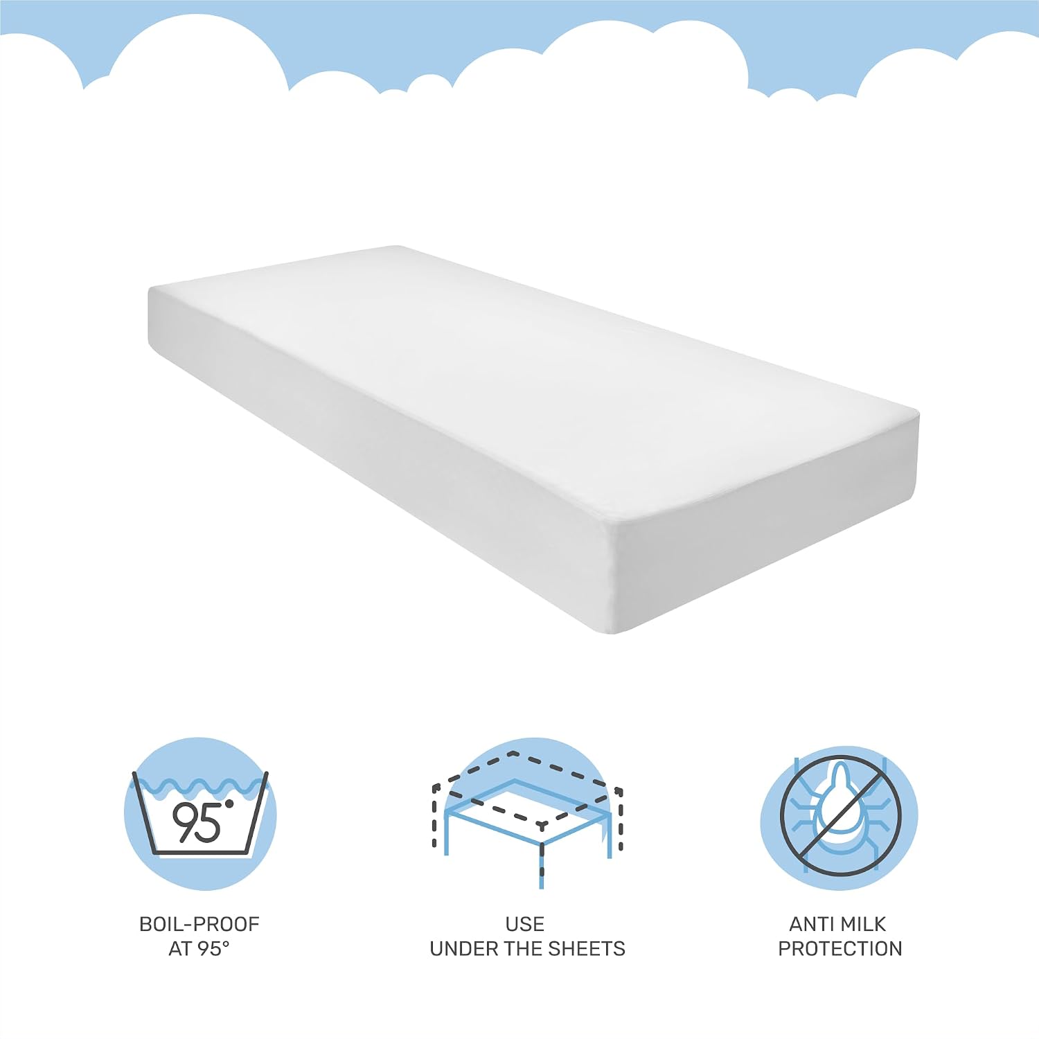 Thumbnail 3 de Dailydream NIVG4009 Waterproof Fitted Mattress Protector, 160 x 200 cm