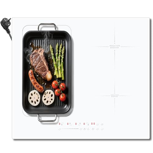 Detalle de Cooksir Plaque Induction Blanc 4 Feux avec Prise – 230 V, 3500 W