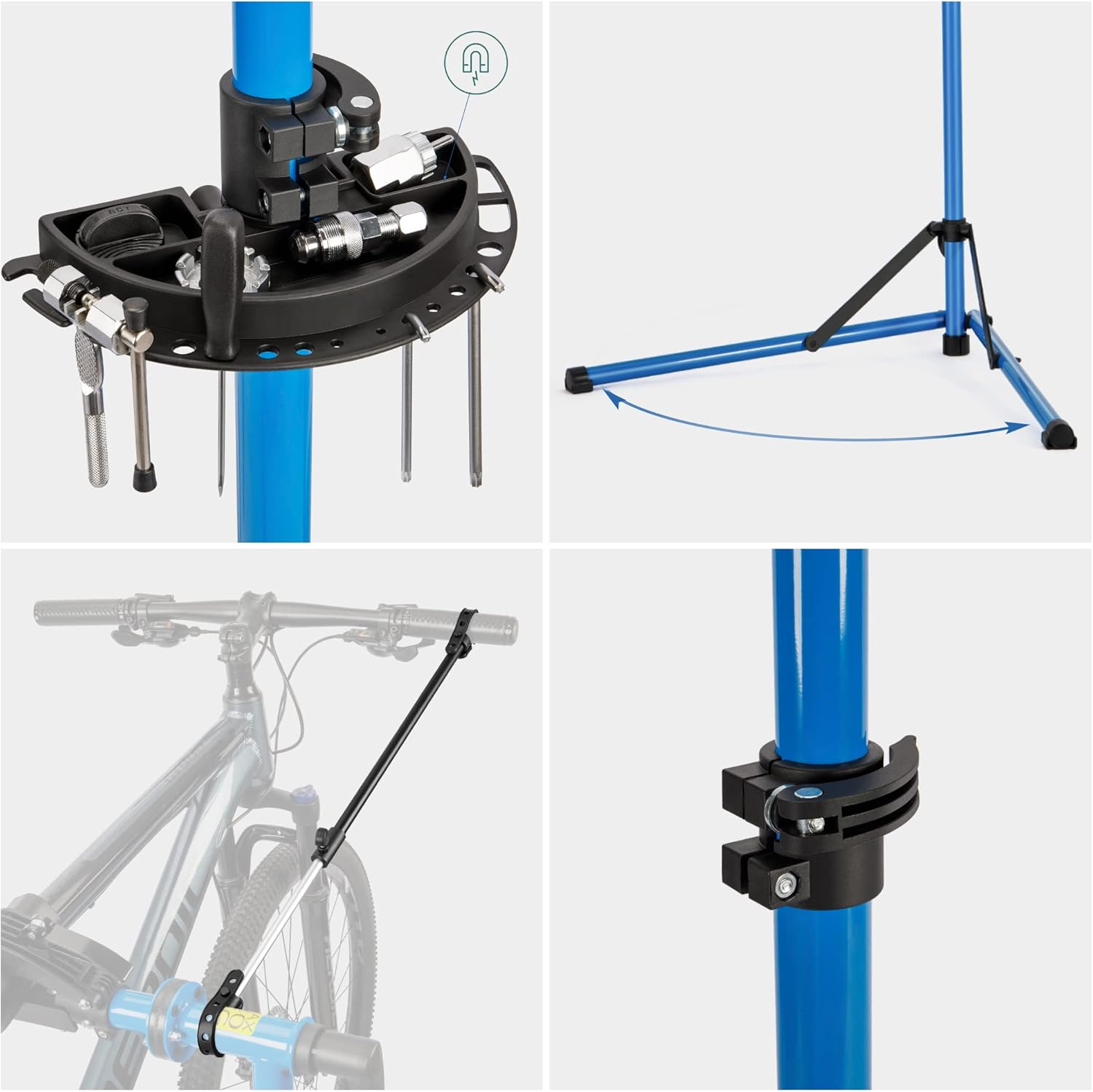Detalle 2 de CXWXC Workshop Bike Stand (30 kg load capacity) with Height Adjustment and 360° Swivel Bracket