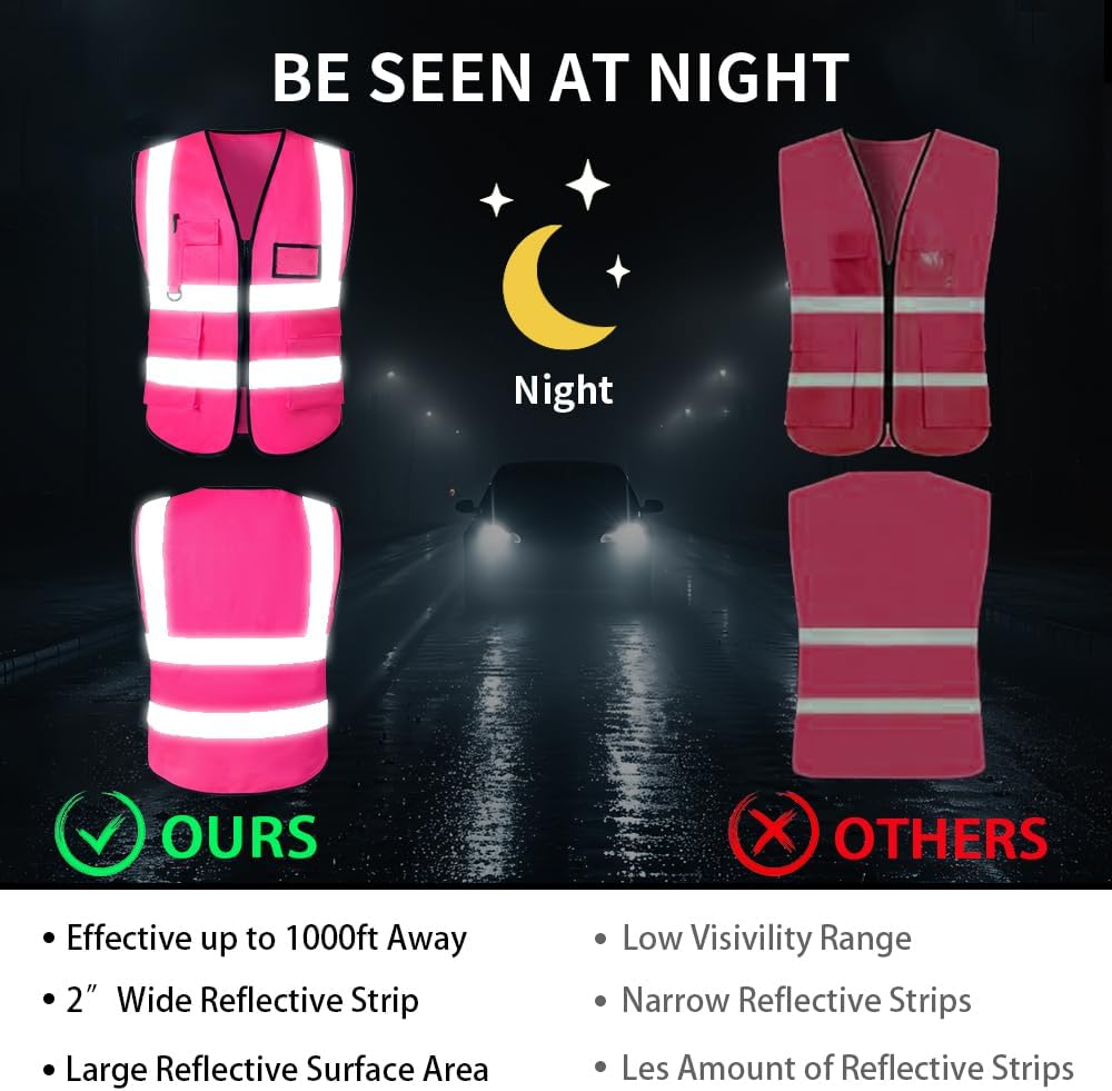 Thumbnail 3 de Hi Vis reflective safety vest for work