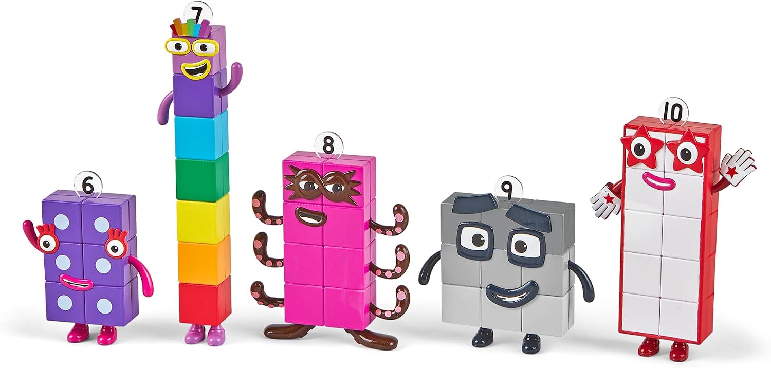 Detalle de Learning Resources Numberblocks Friends Six to Ten Collectible Figures with Posable Arms