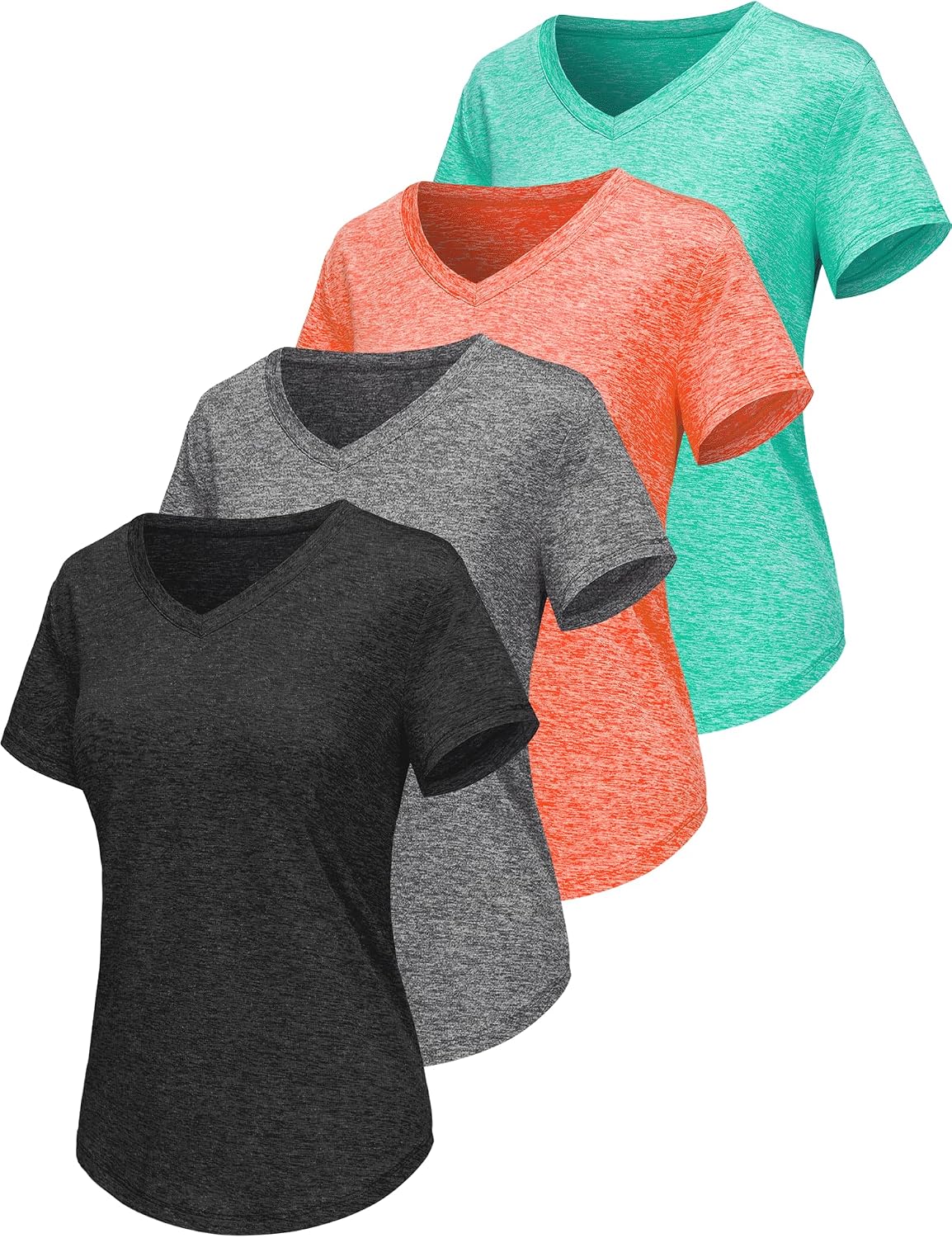 Thumbnail 6 de Sportshirt Damen Kurzarm V-Ausschnitt UPF 50+ – atmungsaktives Funktionsshirt für Training und Alltag