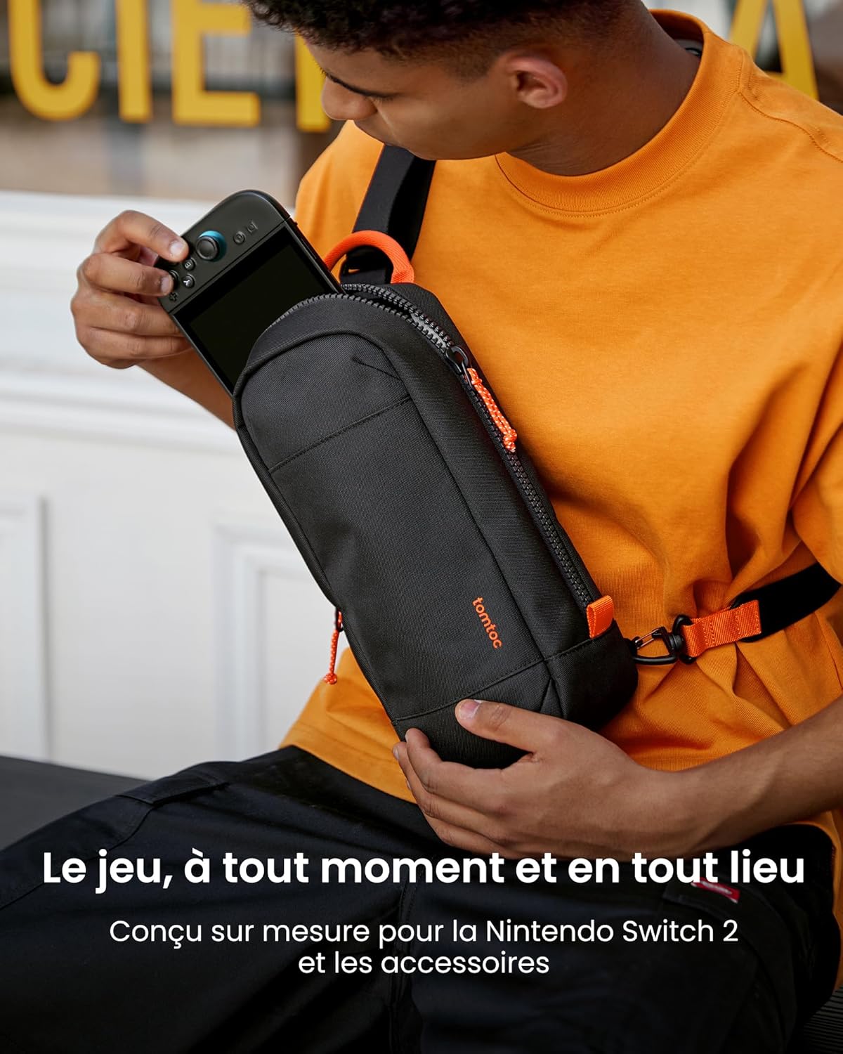 Thumbnail 1 de tomtoc Sac à bandoulière Sling Bag pour Nintendo Switch 2 (2025) avec housse de protection et 8 cartouches