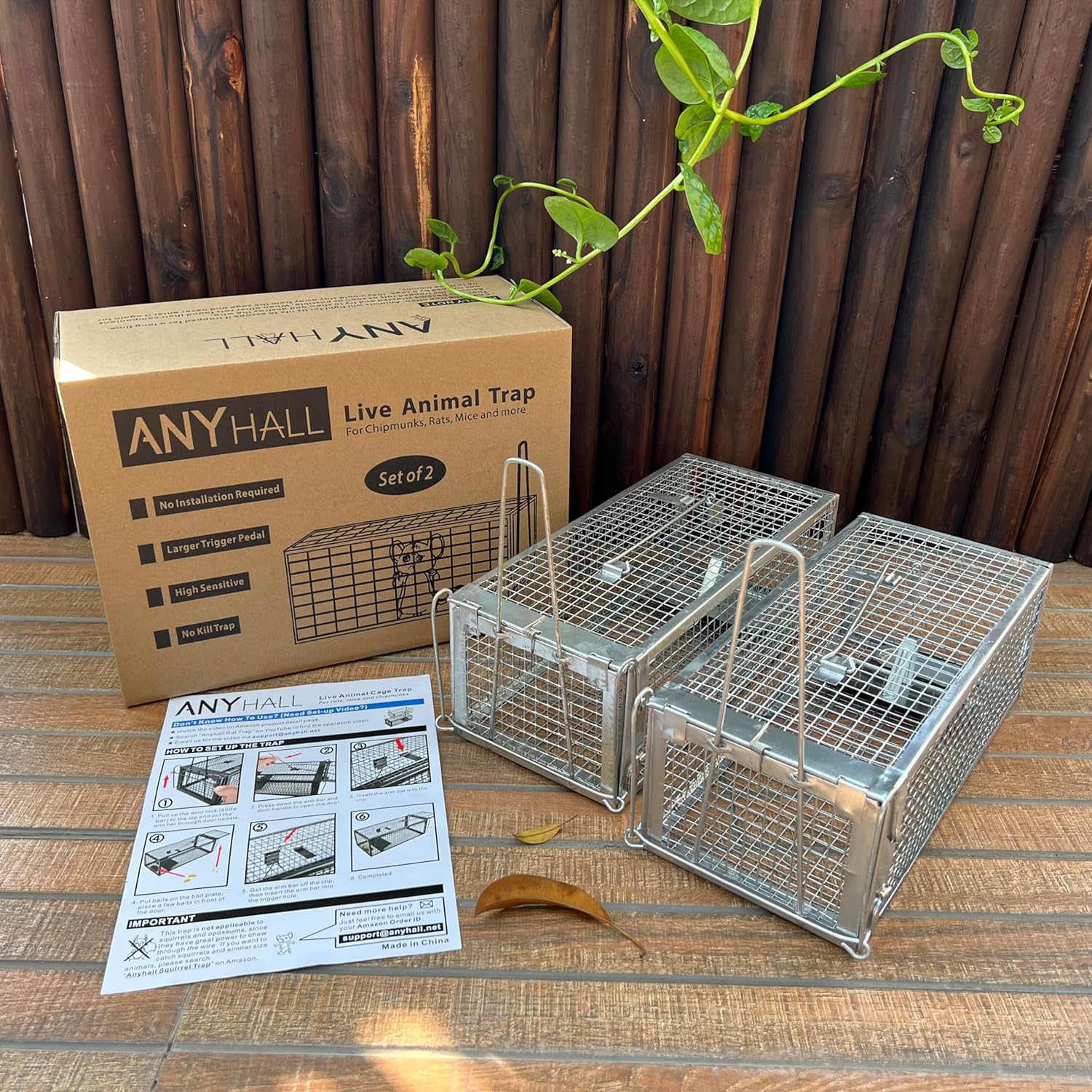 Detalle 2 de Anyhall 2-Pack Humane Live Mouse Cage Traps ๐ญ