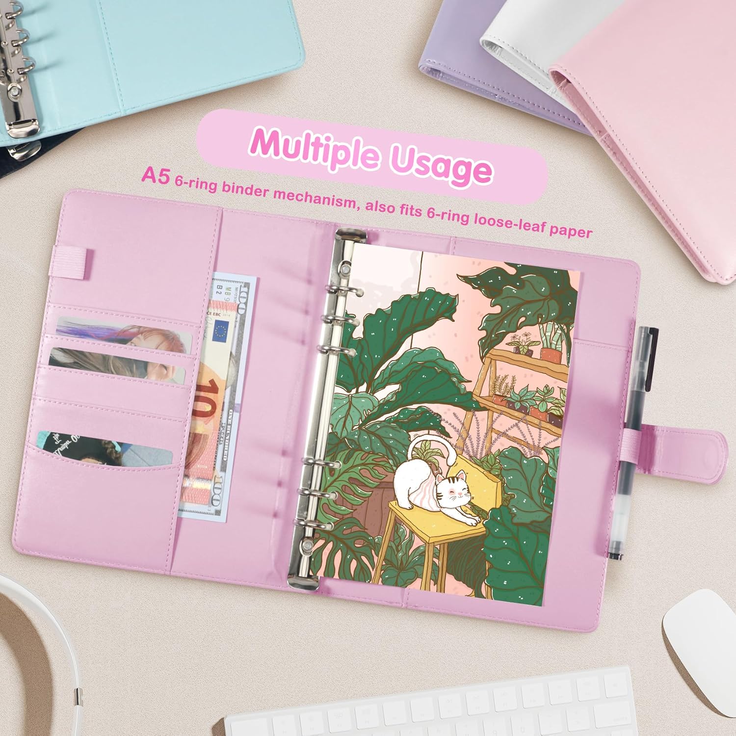 Thumbnail 6 de WITHYU A5 K-pop Photocard Binder with 30 Pack 4-Pocket Pages (240-Slot) & PU Leather Cover