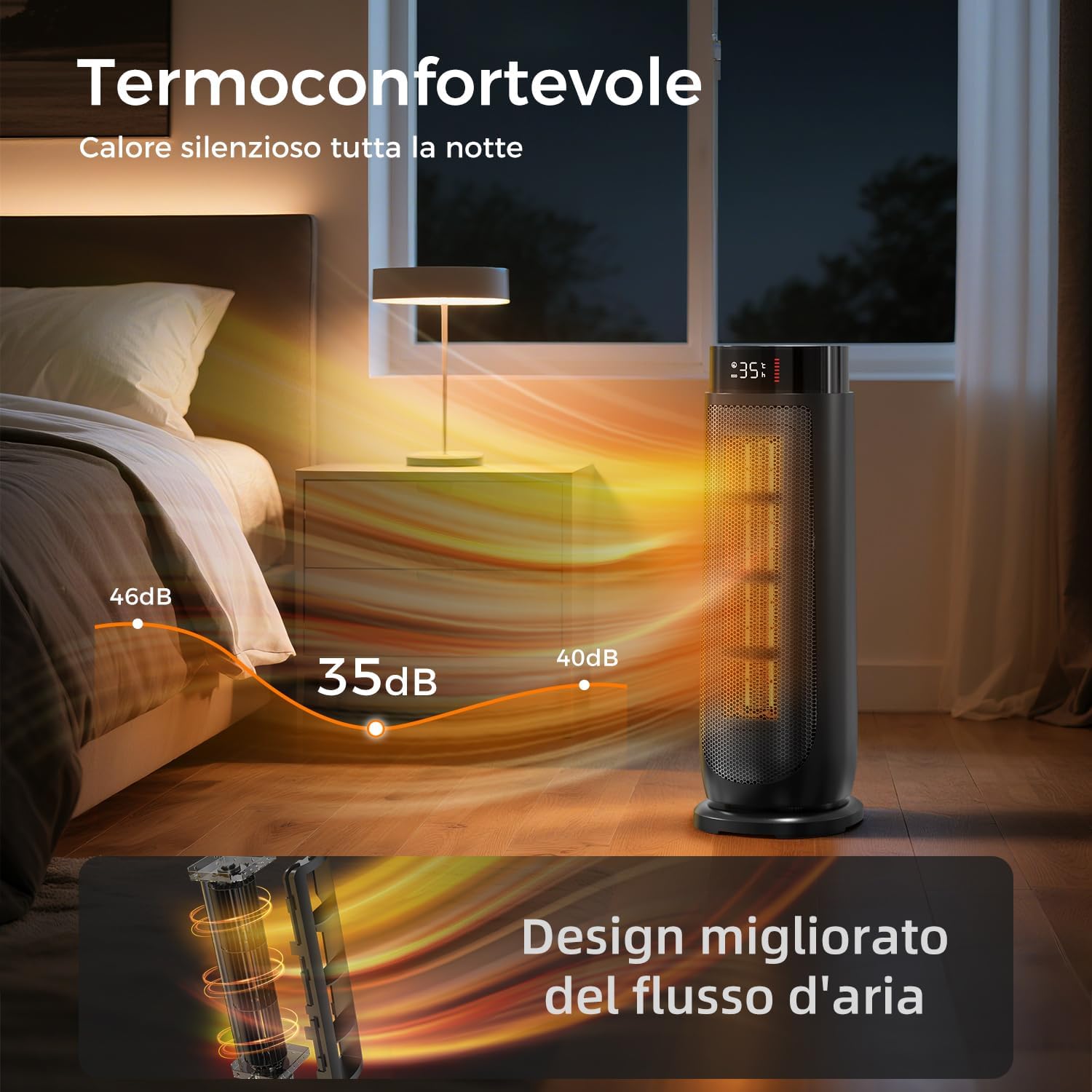 Detalle 2 de Aroeve Stufetta Elettrica Basso Consumo 2000W