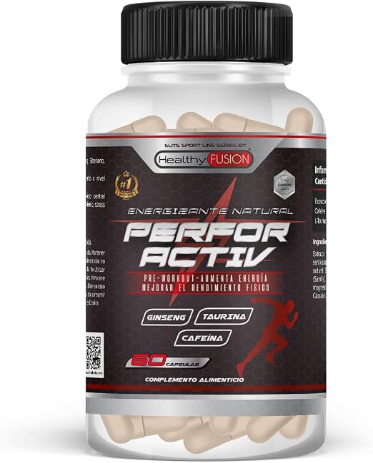 Detalle de Healthy Fusion Perfor Activ ⚡ Pre-Entreno, 60 cápsulas