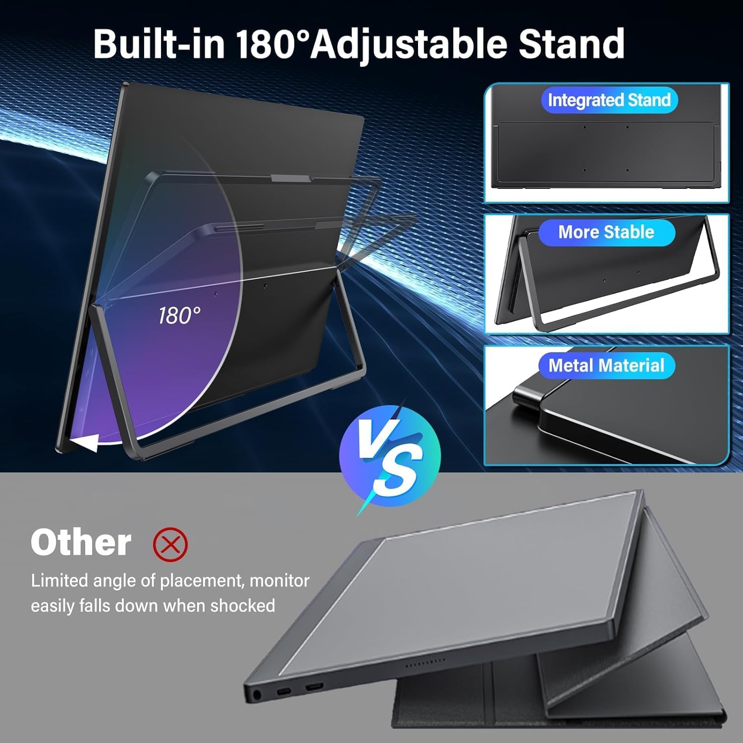 Detalle de InnoView 16" Portable Monitor (2K 2560x1600, 240Hz) with Type-C and HDMI
